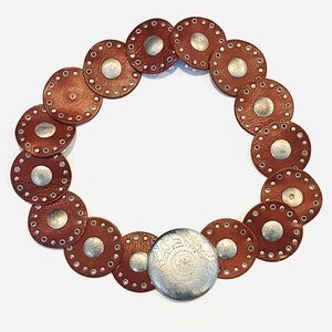 Old Navy Leather Western Belt|Coastal Cowgirl| 38 inch Adjustable|Missing Concho